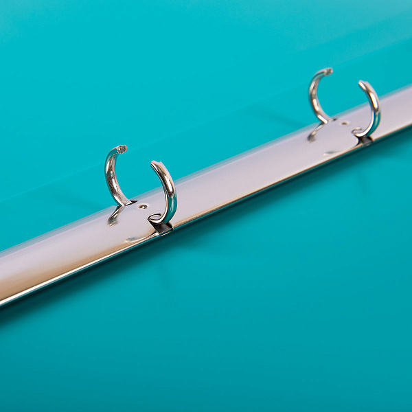 Папка-портфолио на 4 кольцах  A4  700 мкм  25 мм  песок бирюзовый  "Лео"   "Учись"