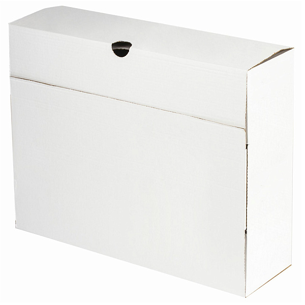 Короб архивный с клапаном А4, 150 мм, микрогофрокартон, до 1400 листов, белый, 250x150x315 мм
