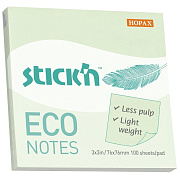 Бумага на л/п  76*76 100л. Stick`n ECO 60 г/м2 пастель зеленый