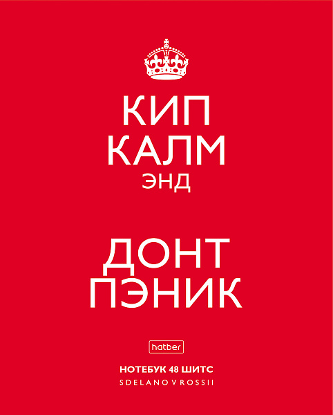 Тетрадь 48 л. кл. "Кип калм"  Выпуск №2 65г/кв.м 5 диз.в блоке скругл.углы