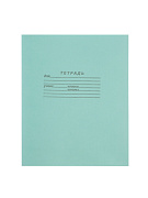 Тетрадь 12 листов в клетку «Зелёная обложка», бумажная обложка, серые листы, блок №2, белизна 65%
