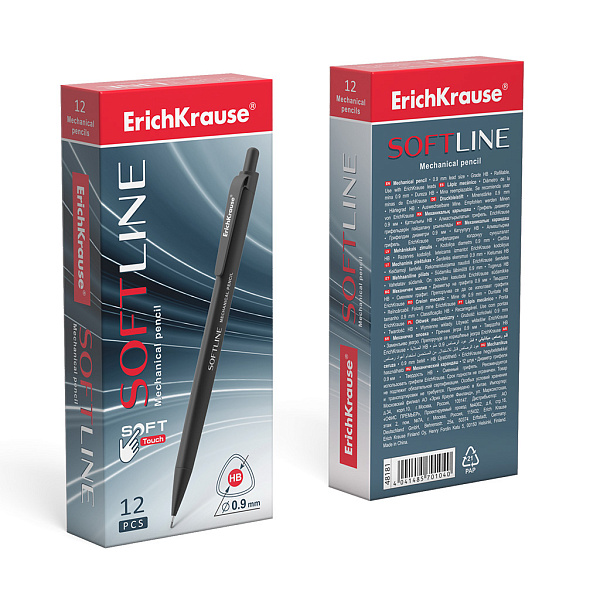 Карандаш автоматический 0,9 мм ErichKrause SoftLine НВ 