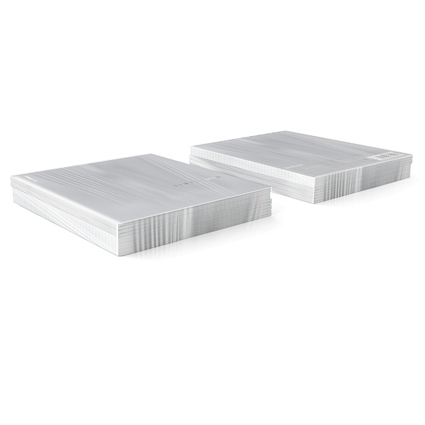 Тетрадь общая ученическая ErichKrause Simple Color, серый, 48 листов, клетка, ламинация soft-touch+выборочный УФ-лак