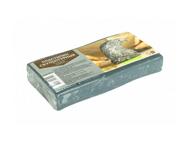 Пластилин скульптурный 500 г. "Глобус" серый,