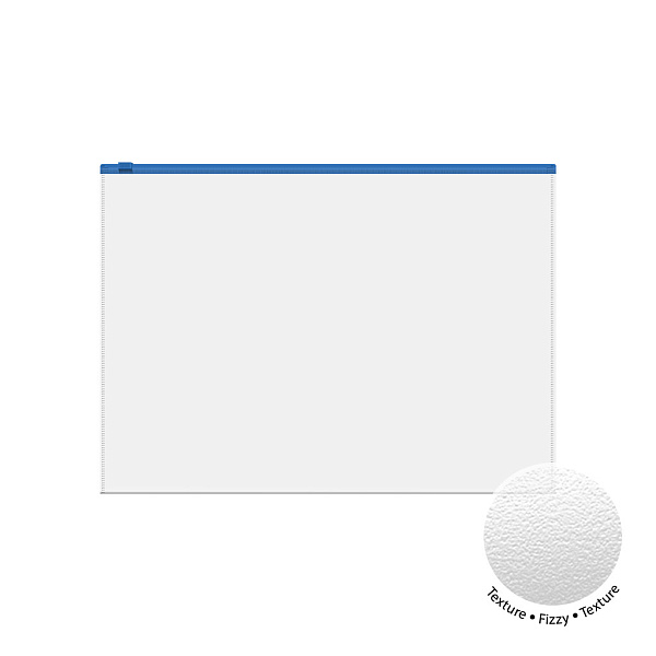 Папка на молнии А4 Zip-пакет ErichKrause Fizzy Clear c цветной молнией, прозрачный, пластик.,ассорти