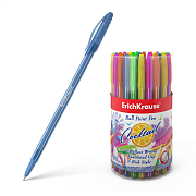 Ручка шариковая 0,6 мм ErichKrause® СИНЯЯ COCKTAIL, корпус ассорти