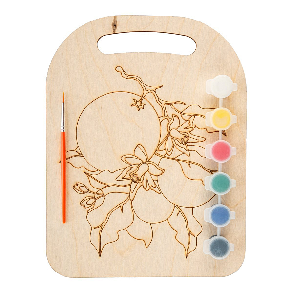 Роспись по дереву. Доска "Солнечный апельсин"