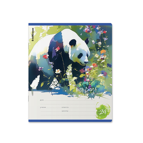 Тетрадь 24 листа в линию "Flower Panda" ErichKrause (в плёнке по 10 шт.)_MIX-PACK