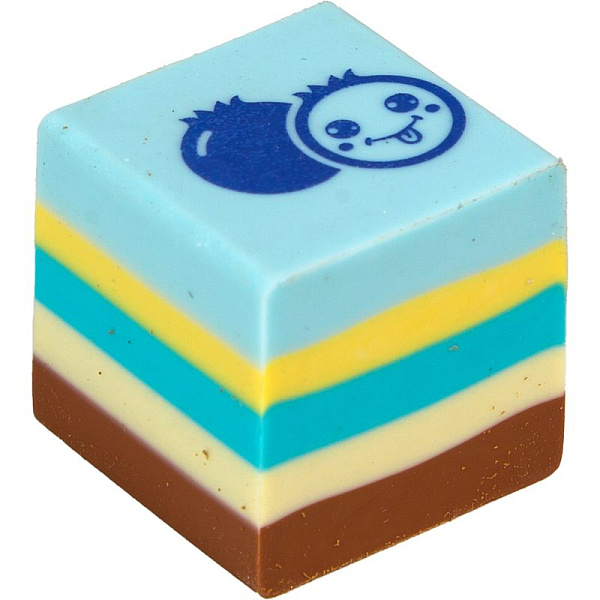 Ластик "deVENTE. So Sweet" синтетический каучук, в форме куба, цветной, с запечаткой оригинального дизайна, 20x20x20 мм, индивидуальная упаковка в виде молочного пакета, с индивидуальной маркировкой