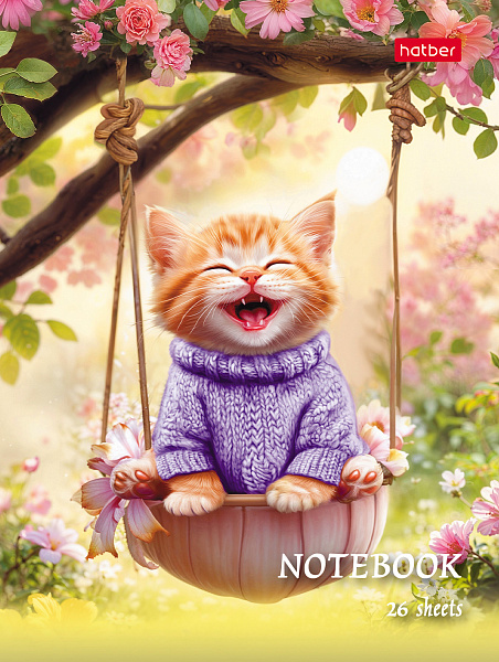 Записная книжка А6 24 л. кл. "Маленькие ушки" 100х136мм глянц. ламин. на скобе 10 диз. в блоке