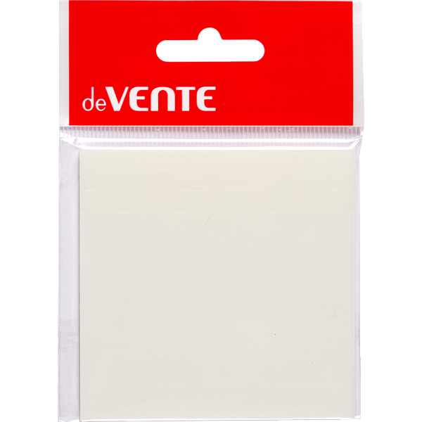 Самоклеящиеся этикетки "deVENTE" пластиковые прозрачные, 76x76 мм, 50 листов, в пластиковом пакете с европодвесом