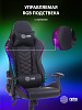 Кресло игровое Cactus CS-CHR-0099BLR с RGB-подсветкой черный/красный эко.кожа с подголов. крестов. с