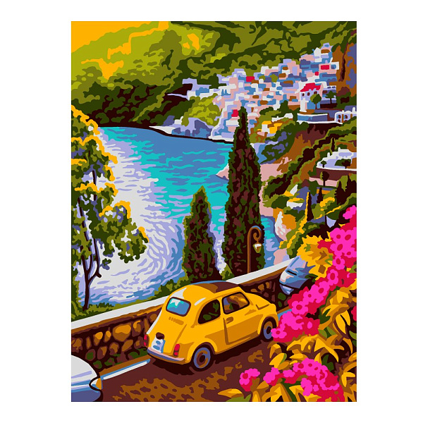 Картина по номерам холст на подрамнике 30*40 см "Летний серпантин"