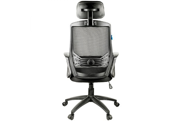 Кресло руководителя Helmi HL-E30 "Ergo" LT, регулируемые подголовник и поясничный упор, ткань черная