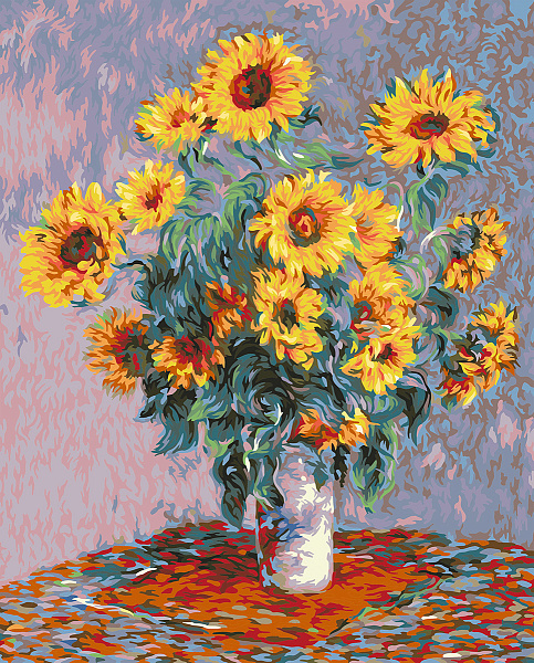 Картина по номерам 50*40 "Клод Моне, Подсолнухи" "ФРЕЯ"