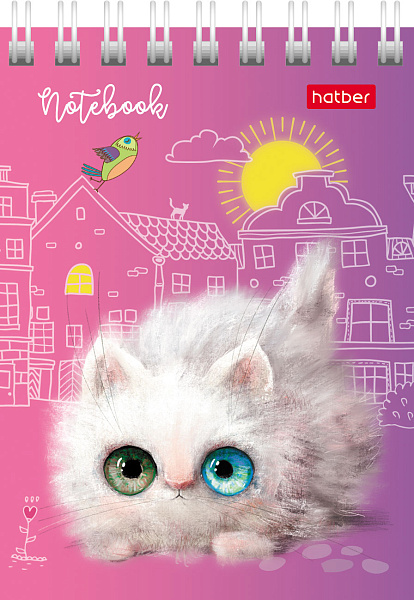 Блокнот А7 40 л. кл. на гребне "Кошарики"