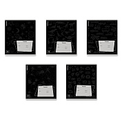 Тетрадь 12 л. лин. "Black Pattern" выборочный УФ-лак, MIX-PACK ErichKrause® 