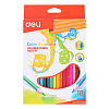 Карандаши 18 цв. Deli Color Emotion трехгран. липа коробка/европод.