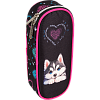 Пенал "deVENTE. Cute Husky" 21x8x5 см, овальный для 50 предметов, с внутренним органайзером-створкой, плотный износостойкий полиэстер с водоотталкивающей пропиткой, на молнии