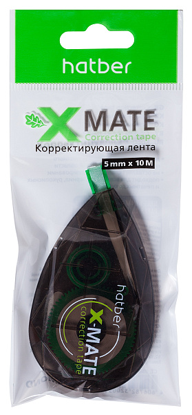 Корректир. лента 5мм х 10м Hatber X-Mate DIAMOND в пакете с европодвесом