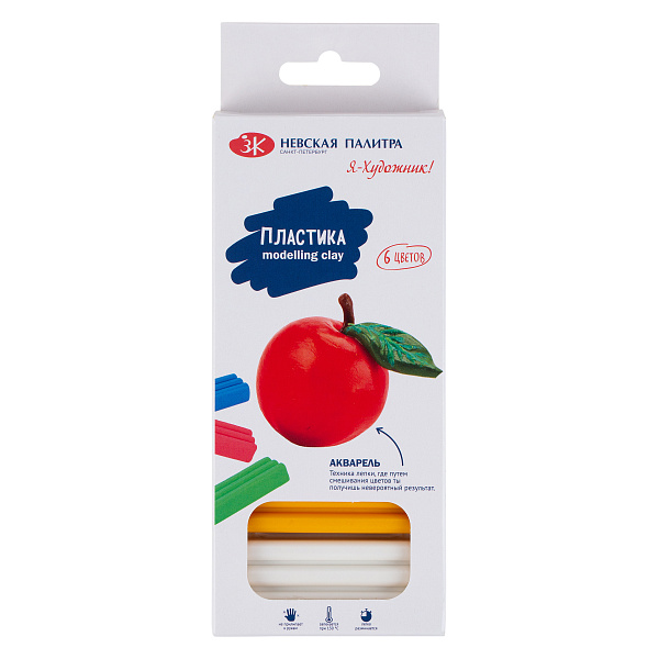 Пластика 6 цв. "Я-Художник!" 120г (масса для лепки запекаемая)