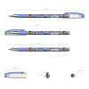 Ручка шариковая ErichKrause Tulips Stick, цвет чернил синий (в тубусе )