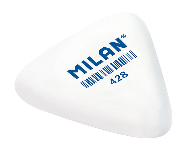 Ластик Milan "428", треугольный, белый, 5.1х4.6х1.3 см