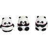 Точилка для карандашей "deVENTE. Sweet Panda" 30x37x28 мм, 1 отверстие, пластиковая с покрытием Velvet Touch, каждая в индивидуальной пластиковой коробочке с маркировкой, ассорти 3 дизайна