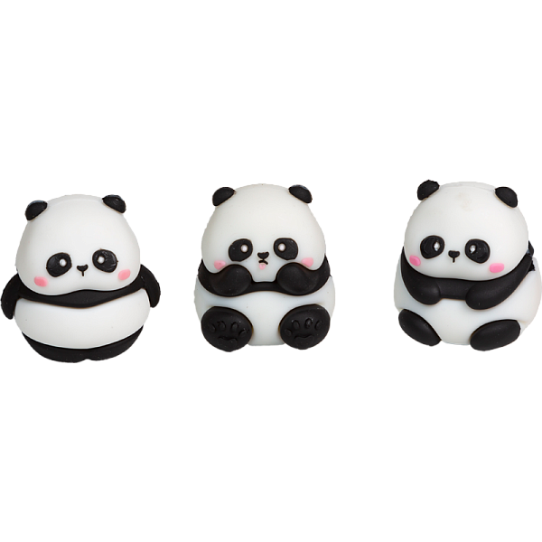Точилка для карандашей "deVENTE. Sweet Panda" 30x37x28 мм, 1 отверстие, пластиковая с покрытием Velvet Touch, каждая в индивидуальной пластиковой коробочке с маркировкой, ассорти 3 дизайна