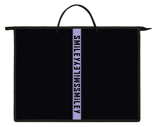 Папка для тетрадей А3 Hatber 1 отд. с РУЧКАМИ 345х460х50мм на молнии "Улыбайся!" пластиковая,  в индив.упак.