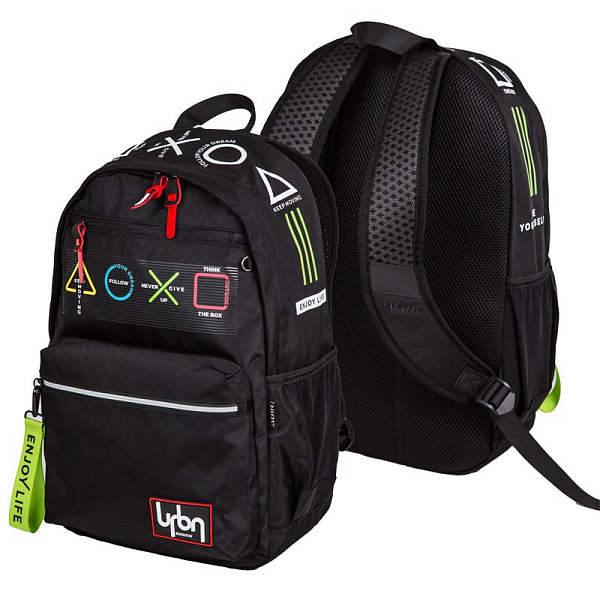 Рюкзак подростковый "deVENTE. GAME" 44x31x20 см (19 л) 650 г, текстильный, 1 отд.на молнии , вентилируемая спинка и уплотненные лямки,