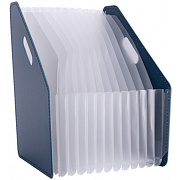 Лоток вертикальный Deli для бумаг A4 темно-синий полипропилен