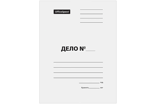 Обложка Дело картонная 380г/м2 белая немелов