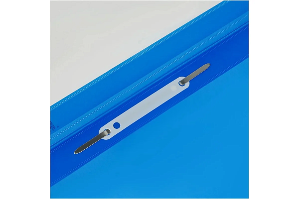 Скоросшиватель А4 с верх. прозр. листом, 100/120 мкм, синяя, Стамм