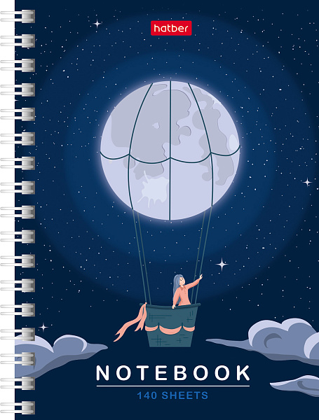 Записная книжка А6 140 л. на гребне "Навстречу мечтам"