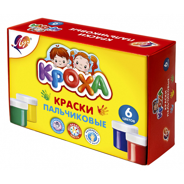 Краски пальчиковые 6 цв. (40 мл) Луч