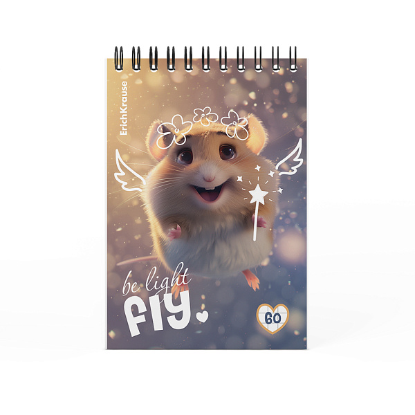 Блокнот А6 60 л. кл. на спирали ErichKrause Fluffy, MIX-PACK