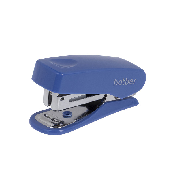 Степлер МИНИ на 12 л. №10 Hatber Gentle Пластиковый 50 скоб захват 25мм с антистеплером Ассорти в картонной коробке