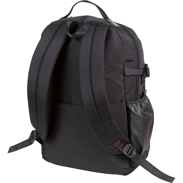 Рюкзак "deVENTE. Red Black" подростковый 48x31x17 см (25 л) 700 г, влагостойкий нейлон (боковые карманы и нижняя передняя планка - с антивандальным покрытием), 2 отделения на молнии (одно с уплотненным отделением для ноутбука до 17 дюймов и книг, дру