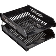 Набор из 2 лотков на металлических стержнях "deVENTE" черный, размер 258x332x155 мм, инд.упаковка