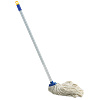 Швабра с веревочной насадкой, черенок 120 см, еврорезьба, 165 г (хлопок), ворс 26 см