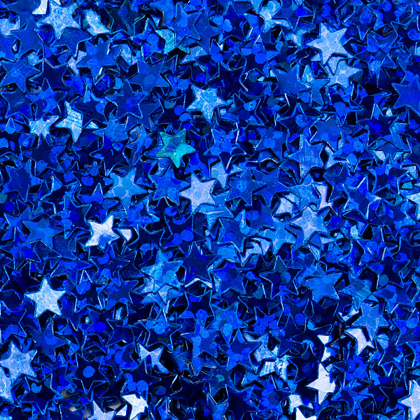 Блестки декоративные Decola звезды размер 4 мм, 20 г, синий радужный