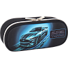Пенал "deVENTE. Super Turbo" 21x8x5 см овальный, плотный износостойкий полиэстер с водоотталкивающей пропиткой, овальной формы на молнии для 50 предметов, с внутренним органайзером-створкой, с 2-мя бегунками, полноцветная печать