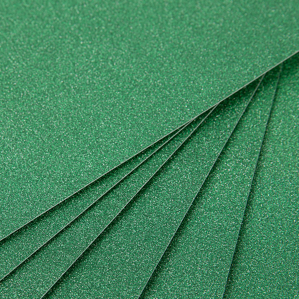 Бумага цветная глиттерная "VISTA-ARTISTA"  250 г/м2 A4 21 х 29.7 см. 06 - зеленый (green)
