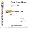 Ручка шариковая 0,38 мм "FLORA.BLOOM FLOWERS" СИНЯЯ