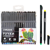 Набор ручек капиллярных "deVENTE. Drops" 36 цв. 0,4 мм, с круглым черным корпусом, в пластиковом блистере