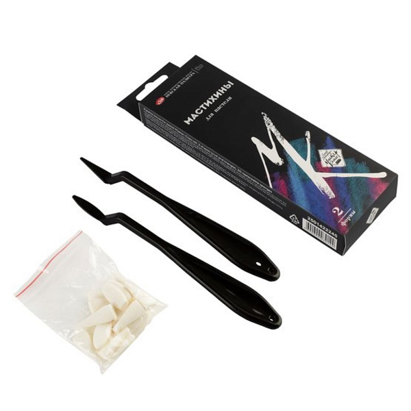 Набор Мастихинов для пастели "Мастер-Класс", 2 формы (овал и треугольник), 20 сменных губок