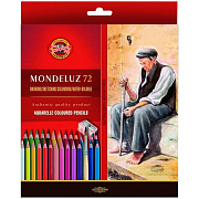 Карандаши акварельные набор 72 цвета Mondeluz OLD MAN 3714 + точилка + кисть 2 штуки