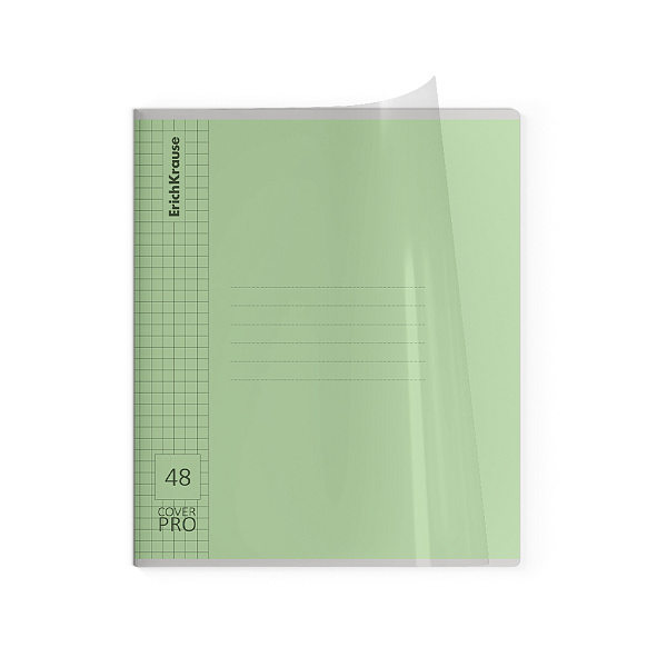 Тетрадь 48 листов в клетку с пластиковой обложкой на скобе ErichKrause Классика CoverPrо glossy, А5+, MIX-PACK