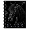Тетрадь А5 48 листов в клетку на гребне, BG "Just Black", обложка мелованный картон, soft-touch ламинация, выборочный уф-лак, 60 г/м2